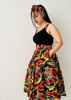 Voluminöser A-Linie Wickelrock- Shifra