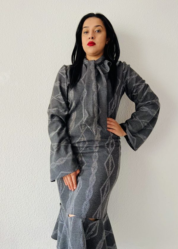 Schluppen Jerseykleid- Barbs