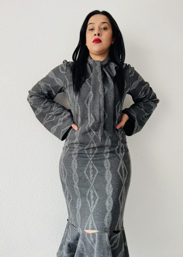 Schluppen Jerseykleid- Barbs