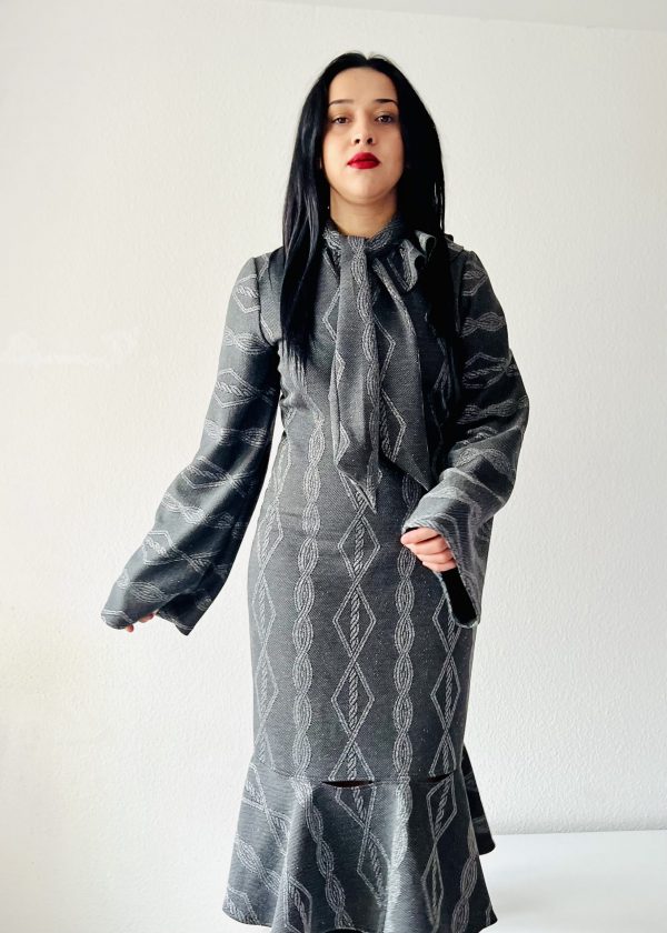 Schluppen Jerseykleid- Barbs