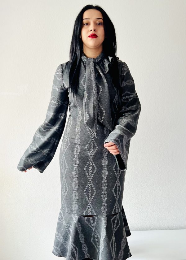 Schluppen Jerseykleid- Barbs