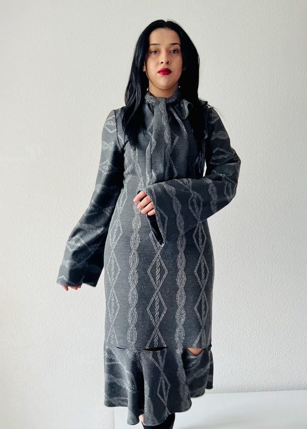 Schluppen Jerseykleid- Barbs