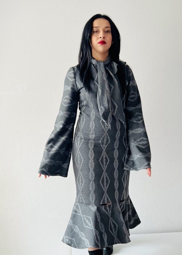 Schluppen Jerseykleid- Barbs