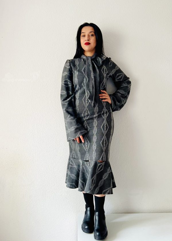 Schluppen Jerseykleid- Barbs