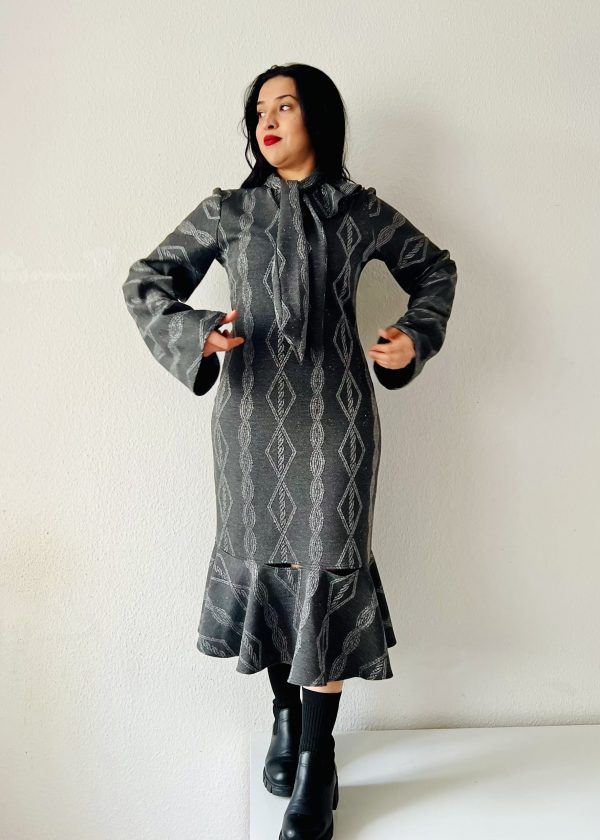 Schluppen Jerseykleid- Barbs