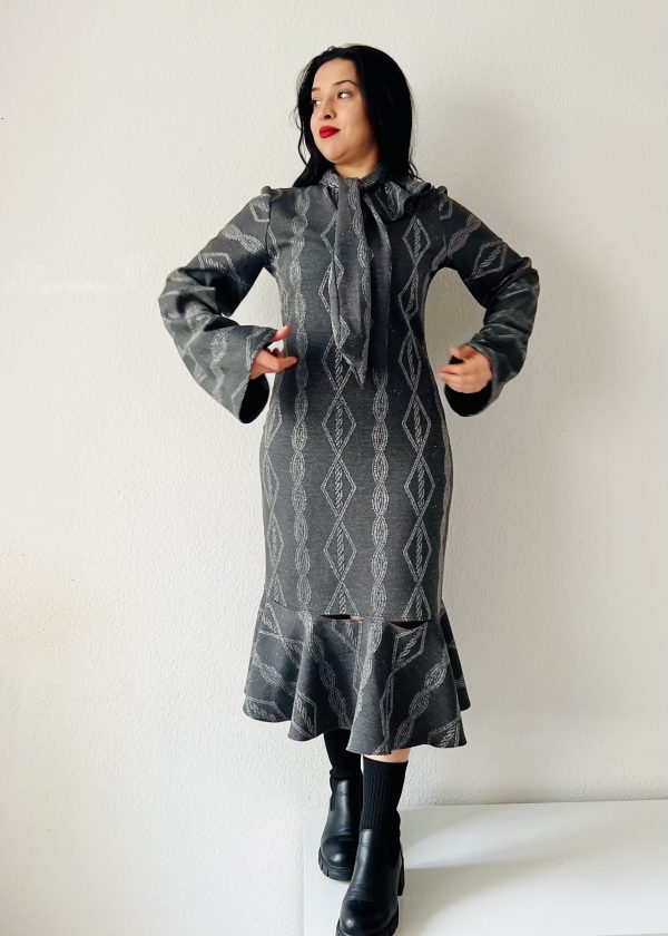 Schluppen Jerseykleid- Barbs