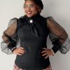 Rollkragen Bluse - Achsah