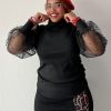 Rollkragen Bluse - Achsah