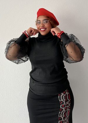 Rollkragen Bluse - Achsah