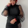 Rollkragen Bluse - Achsah