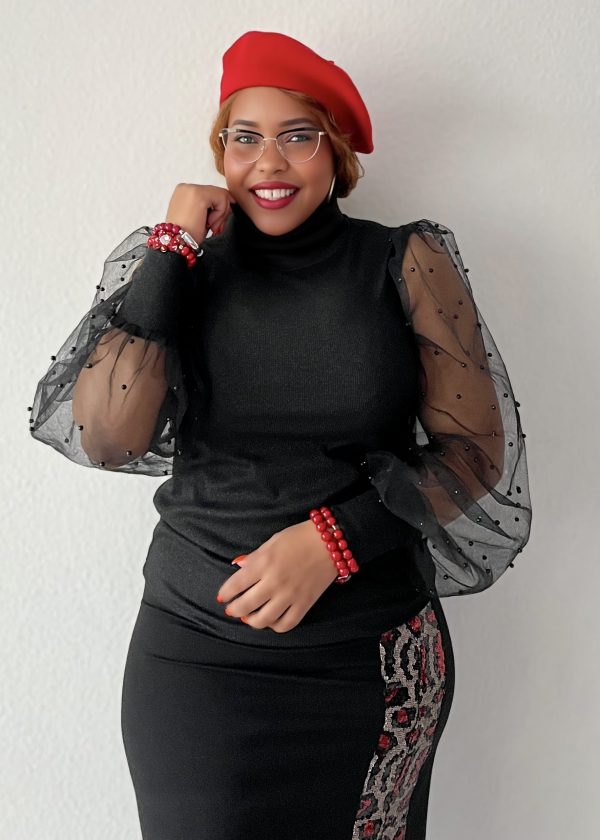 Rollkragen Bluse - Achsah