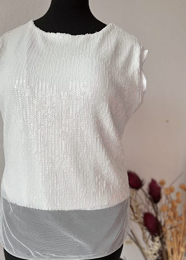 Pailletten Oberteil-Glam