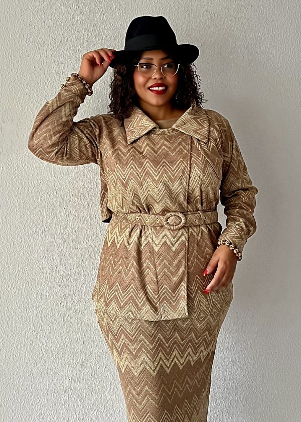 Wickeloptik Blazer- Golden- Calm.