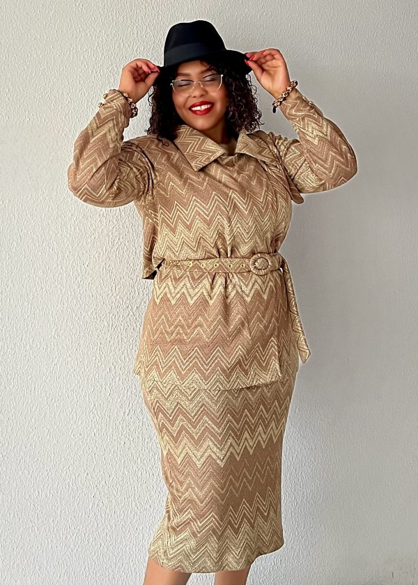 Wickeloptik Blazer- Golden- Calm.