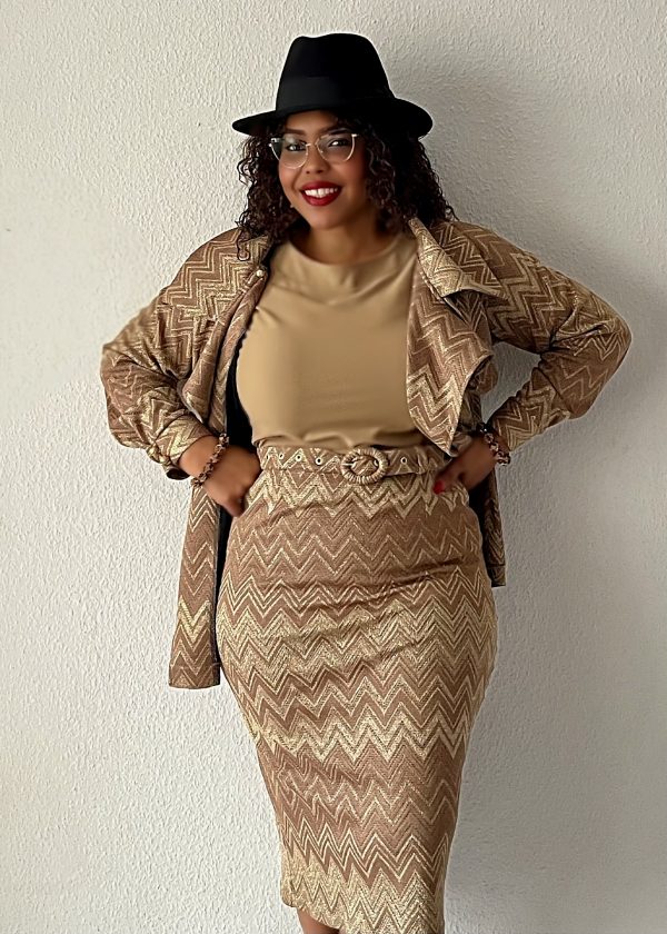 Wickeloptik Blazer- Golden- Calm.