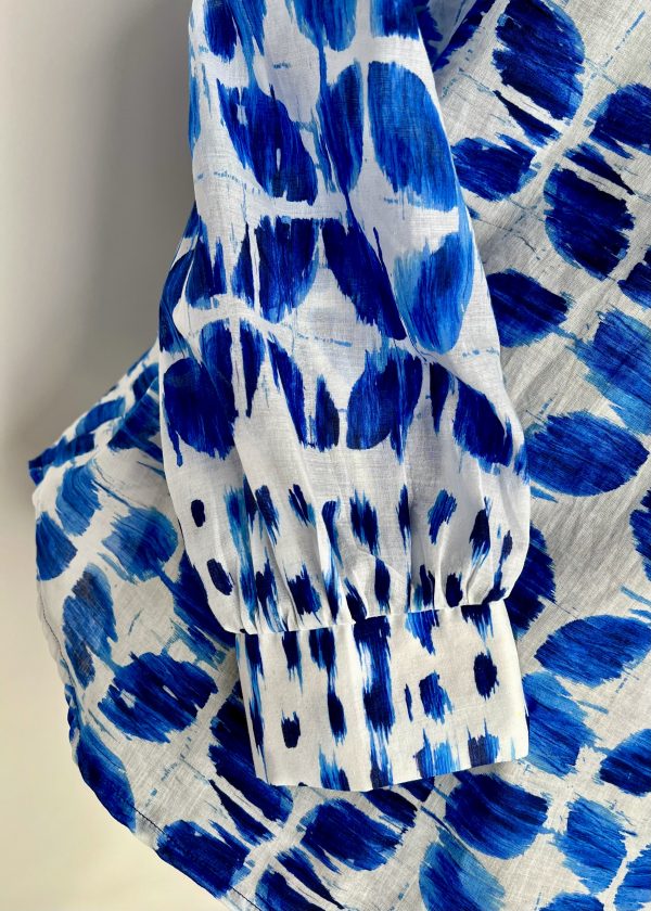 Schluppenbluse- Cobalt Lux