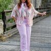 Leinenhose- Candy-Stripe