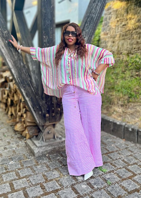Leinenhose- Candy-Stripe